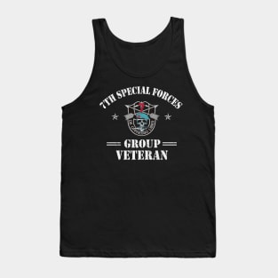 Proud US Army 7th Special Forces Group Veteran De Oppresso Liber SFG - Gift for Veterans Day 4th of July or Patriotic Memorial Day Tank Top